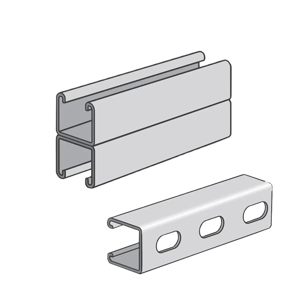 Steel Strut in 1-5/8 X 1-5/8 Inch or 1-5/8 X 7/8 Inch Metal Building Materials Profiles Installed With HDG Threaded Rods 41*41