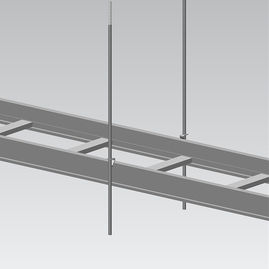 Cable Ladder with a 60 mm Side Height with Welded Profile Rungs C30 FS LCIS 60 in 6 m