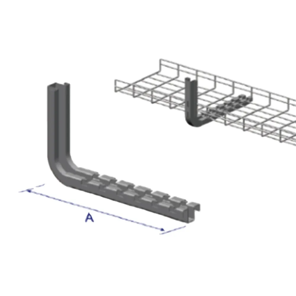 Cable Tray Wire Mesh Type L and U Bracket Without Cover Made in 5mm with Rods Stainless Steel 304 Complete with Couplers Bolts Jiangsu, China+BM+BESCA+1-6m+50-1000 mm