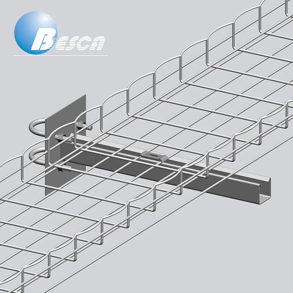 Epoxy Coated Light Basket Type Wire Mesh Cable Tray Electrical Widely Used in Data Centers Jiangsu, China+BM+BESCA+1-6m+50-1000 mm