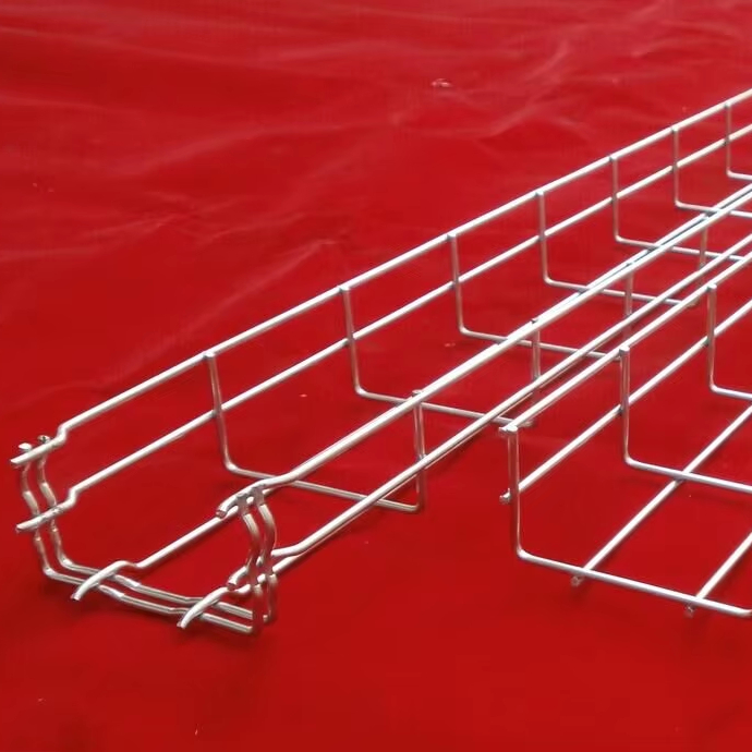Zinc Plated Overhead Wire Mesh Cable Tray Economical Indoor Use for Flexible Opening Ceiling and Easy Cable Access and Changes