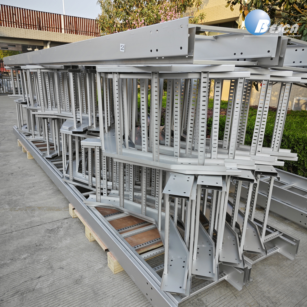 Pre-Galvanized Hot Dip Galvanized Stainless Steel Cable Ladder Type Cable Tray with Heat Dissipation Features