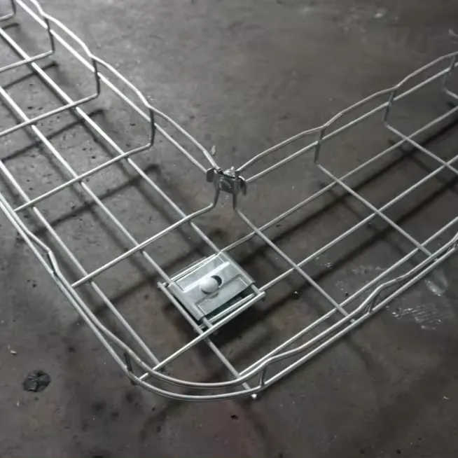 BESCA High Quality Steel Straight Edge Wire Mesh Cable Tray Basket Customizable Manufacturer Jiangsu, China+BM+BESCA+1-6m+50-1000 mm
