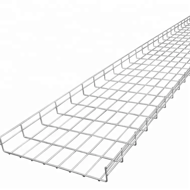 300x100mm A2 A4 Straight Wire Mesh Cable Tray China+BM+BESCA+1-6m+50-1000 mm
