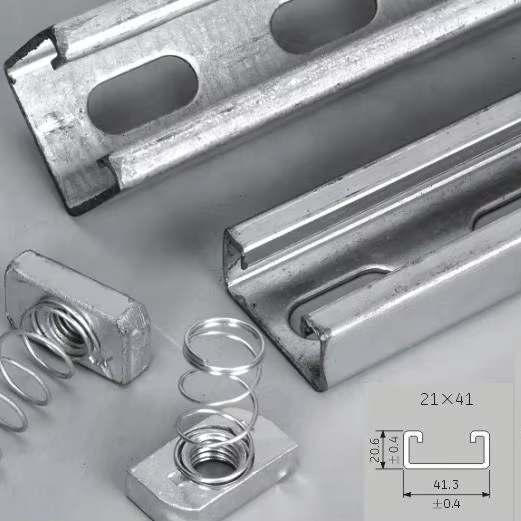 Robust Slotted Steel Strut Channel for Solar Panel Mounting & Infrastructure in 41*21mm