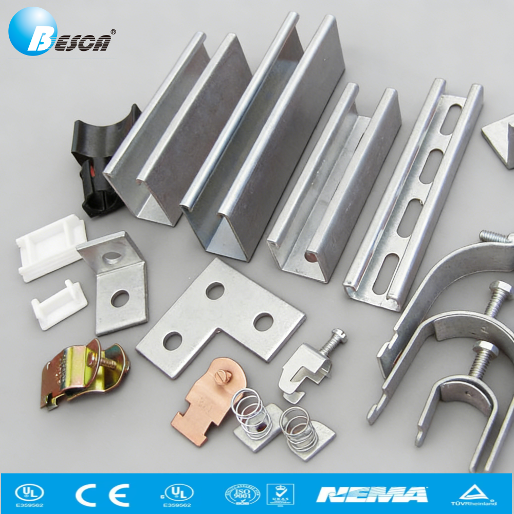 Galvanized Steel Cable Tray Accessories Heavy-Duty Pipe Clamps Brackets and Connectors for Industrial Electrical