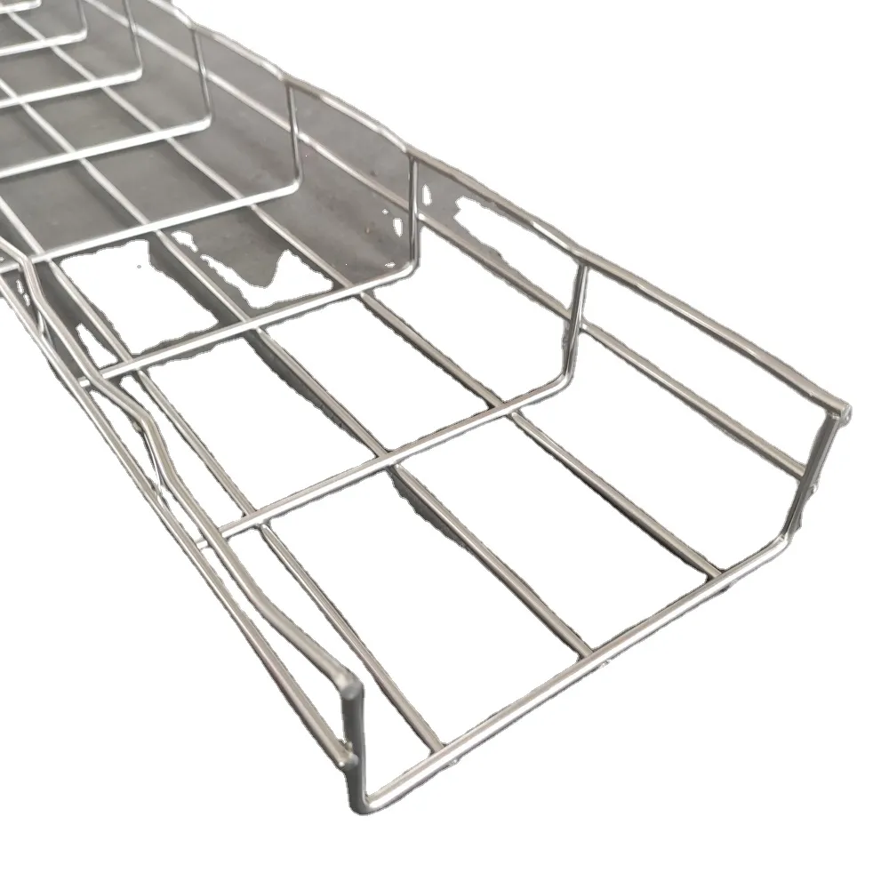 Zinc-Coated Steel Wire Mesh Cable Tray with Wooden Pallet Durable Material Jiangsu, China+BM5-50Z+Besca+Max 6000mm+50-900mm