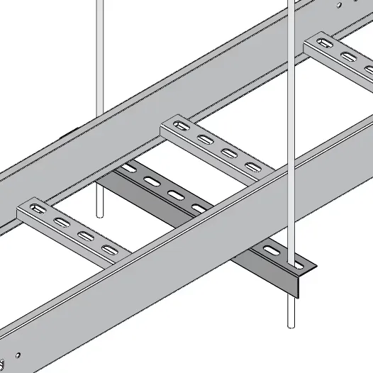 Fire Resistant Cable Ladder System with Coating Ensures Safe Passage for Critical Circuits in High Rise Buildings 3 m+200 mm