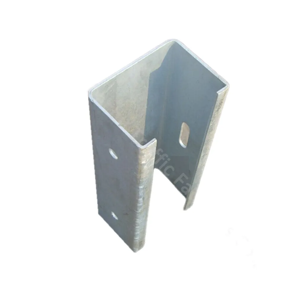EN 1317 Metal C Post Spacer Guardrail Crash Safety Barrier Hot Dipped Galvanized Surface Easily Assembled for Roadway Safety Silver