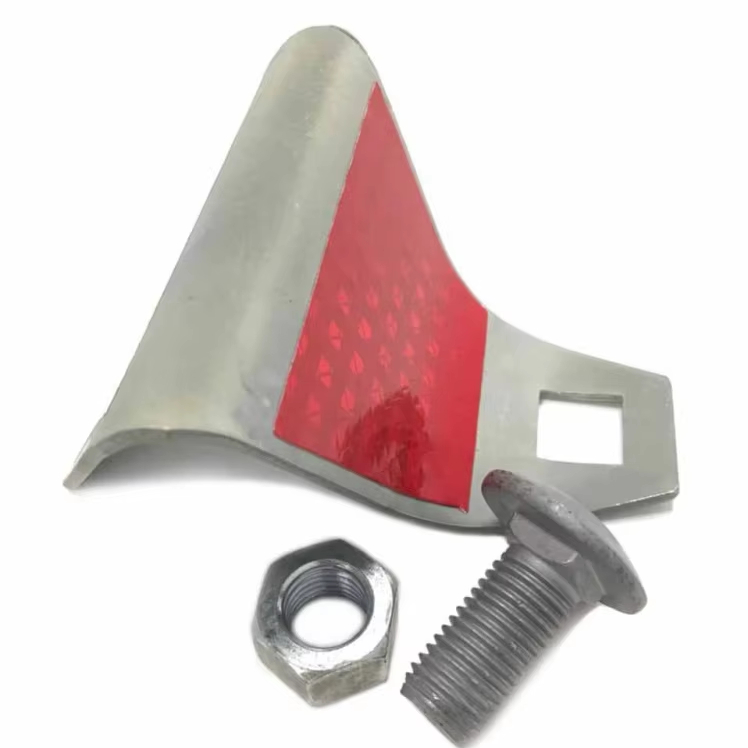 KD-5 Galvanized 3mm Reflective Sheeting (Red) with Mounting Bracket and M16*35 Bolts and Nuts Non Self Adhesive Dachu Brand
