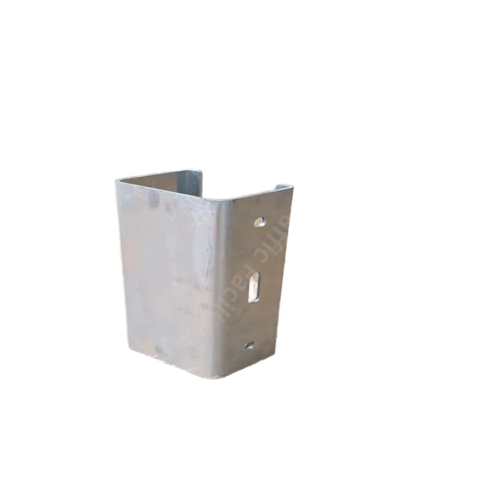 AASHTO M180 Steel C Shape Spacer Guard Rail Crash Guardrail Connecting Post for Roadway Silver