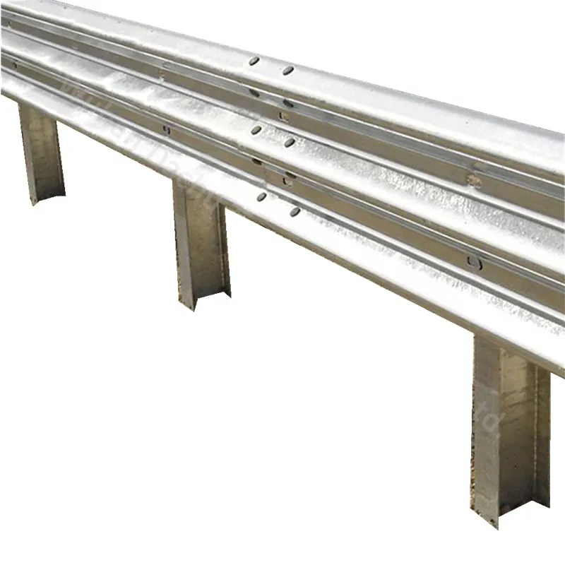 Guardrail Manufacturer Highway Roadway Hot Dipped Galvanized AASHTO M180 Thrie Beam Steel Guardrail Traffic Safety Barrier Tianjin, China+Engineer Grade+Dachu+America Standard Three Beam Guardrail+q235,q355,custom