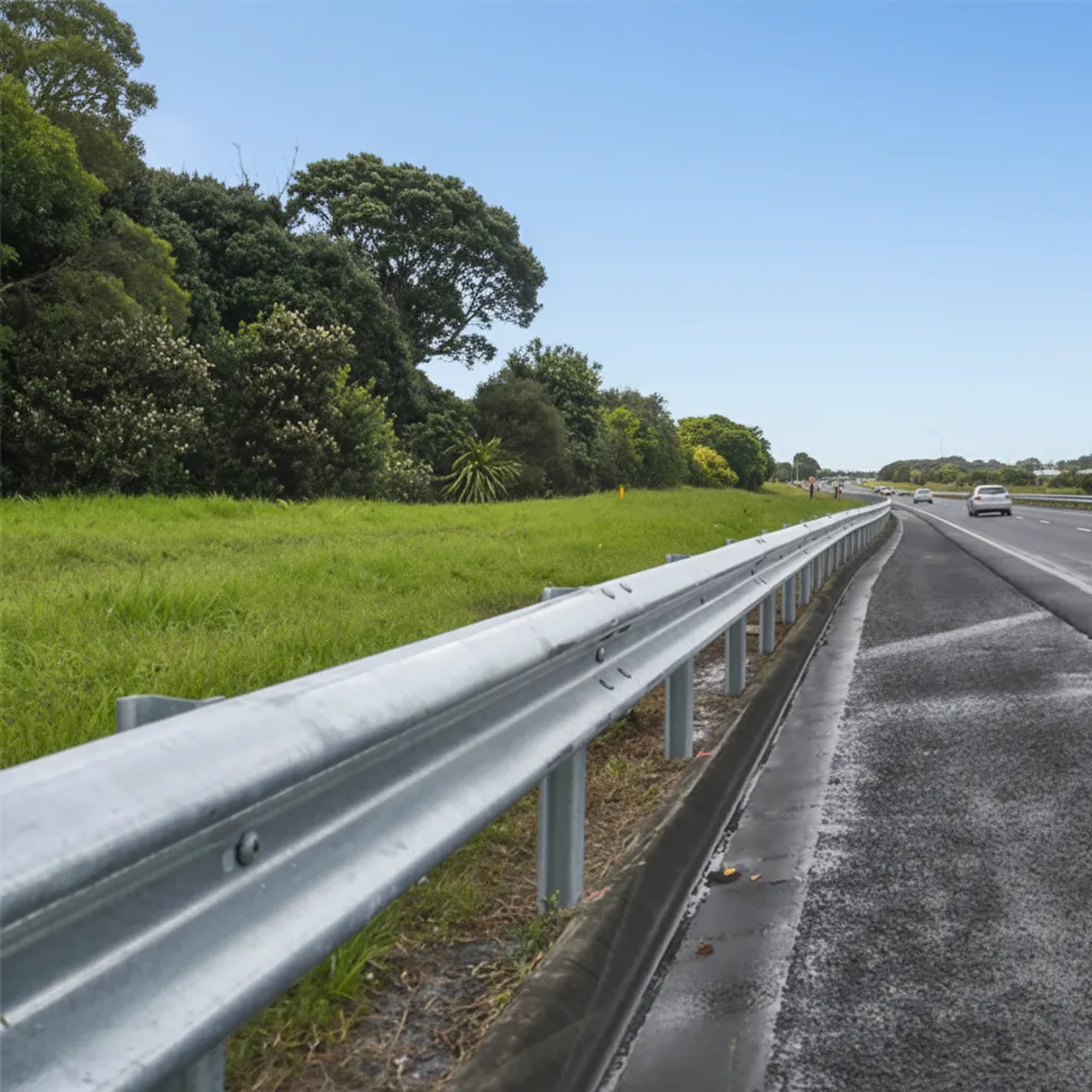 Factory High Quality Customized Hot Dipped Galvanizing Steel Highway Guardrail for Traffic Crash Barrier Guardrail Silver