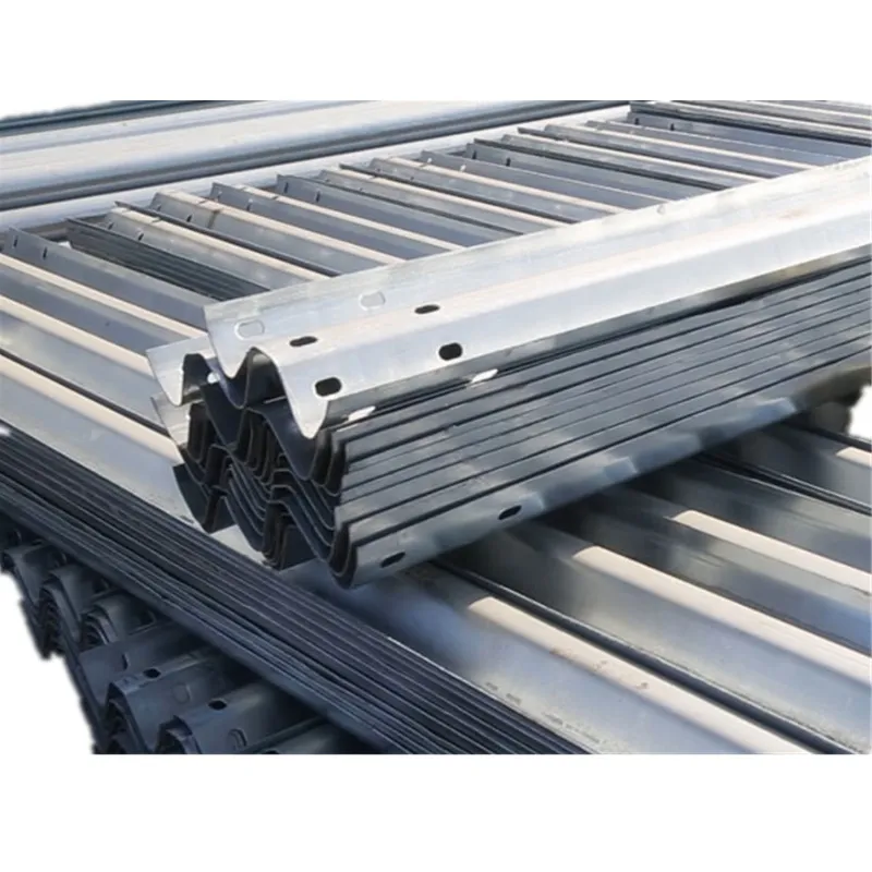 Real Factory Standard W Beam Highway Guardrail Hot Dipped Galvanized Surface for Roadway Application Silver