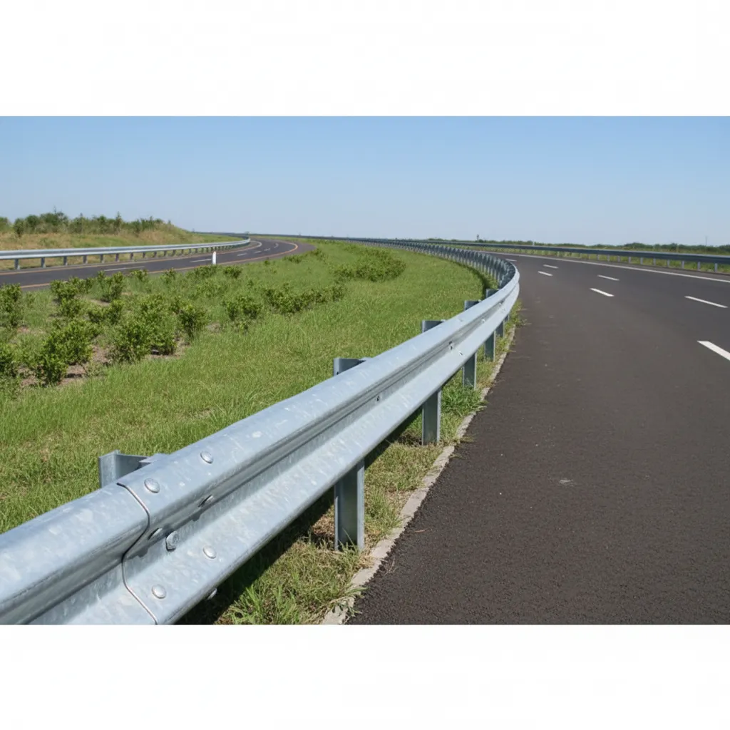 Highway Bridge Guardrail Customized Size and Color Crash Barrier Factory Hot Dip Galvanized Highway Guardrail