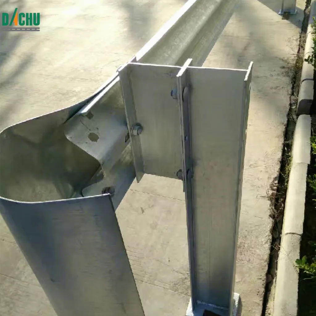 W-Beam Guardrail and H Section Post Spacer Traffic Barriers Product Silver