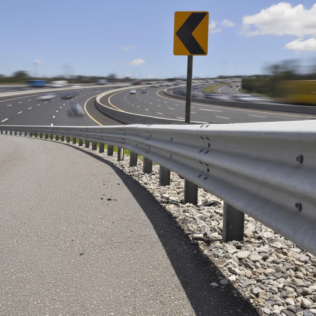 Used Highway Guardrail for Sale in Michigan Roadside Steel W-Beam Guardrail