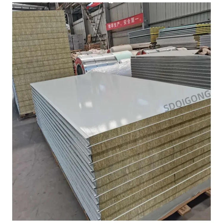 Custom Factory Price Rock Wool Sandwich Panel Clean Room Workshop Purification Board with Fireproofing Material