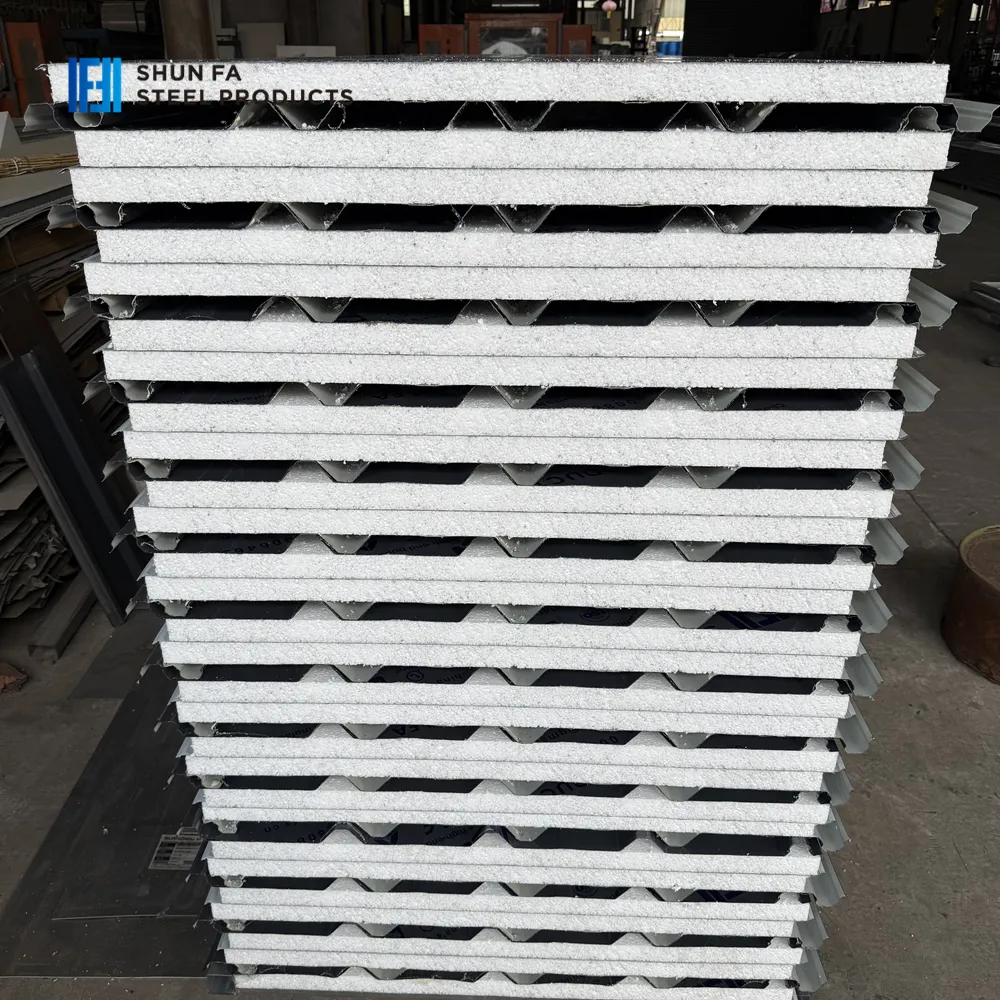 Custom Insulated Foam EPS Sandwich Panel High Quality Roof Tiles Steel Sheet Fireproof Hotel Farm Cold Room Warehouse