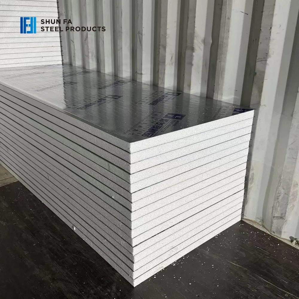 High Quality 40mm Outdoor Exterior Wall EPS Sandwich Panel Custom Metal Siding Insulated Insulation Roof Panels