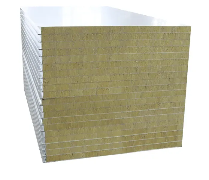 Cool Room Custom House Insulated Panel Steel Structure Rock Wool Sandwich Panels for Building