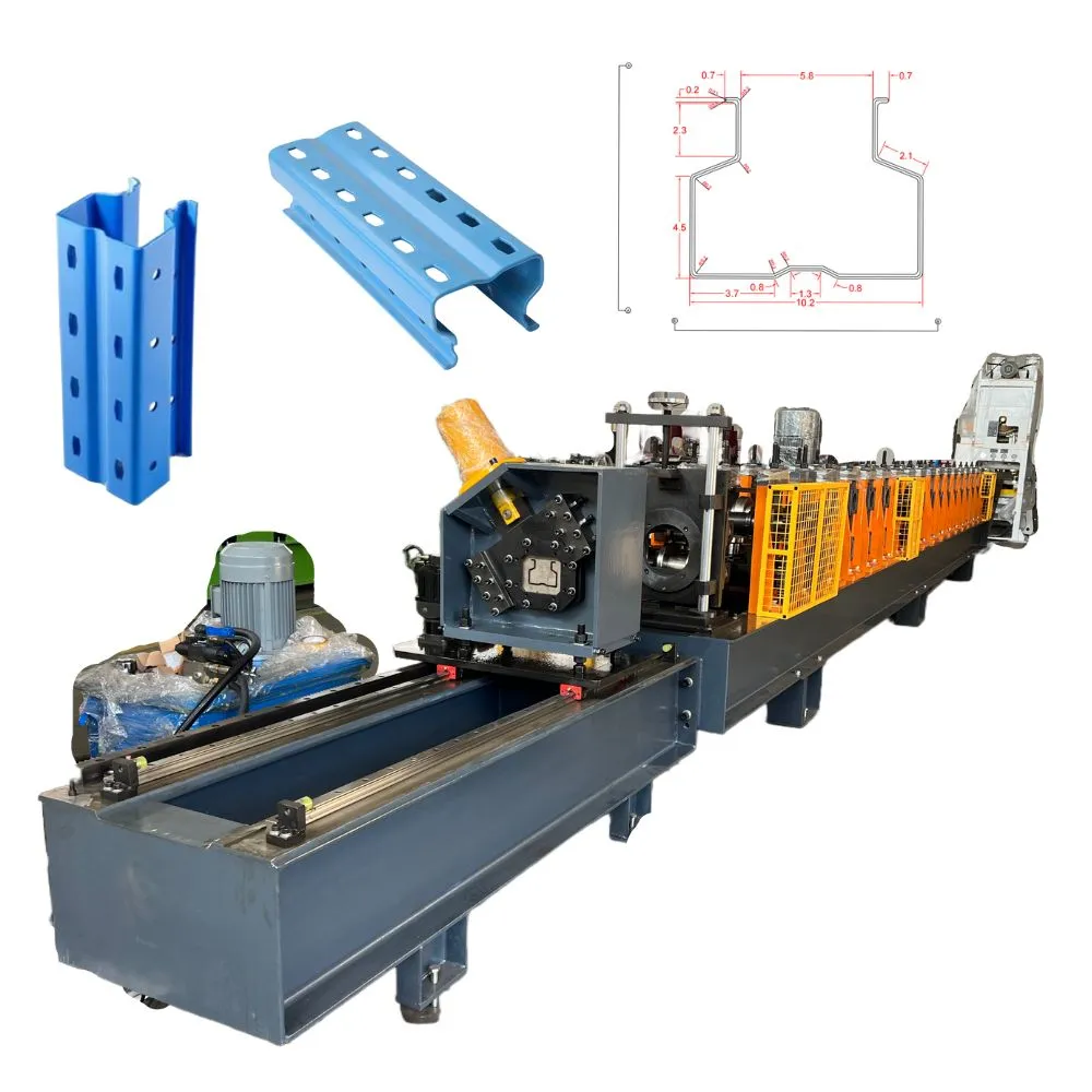 Fully Automatic New 1.5-2.5mm Thickness Warehouse Storage System Upright Racking Frame Column Post Roll Forming Machine