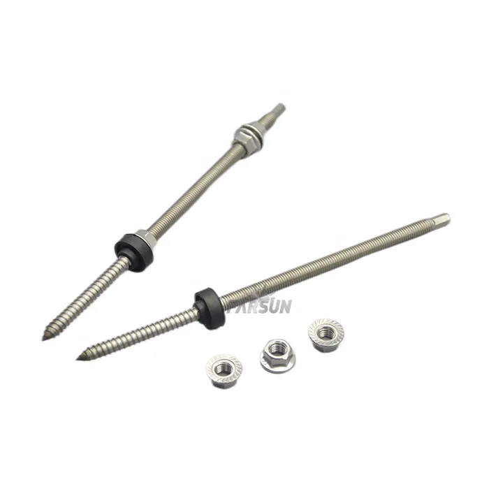 FarSun Double Threaded Bolt Hanger Roofing Bolt Roof Mounting Fastener Roof Mounting+0-45°+SUS304