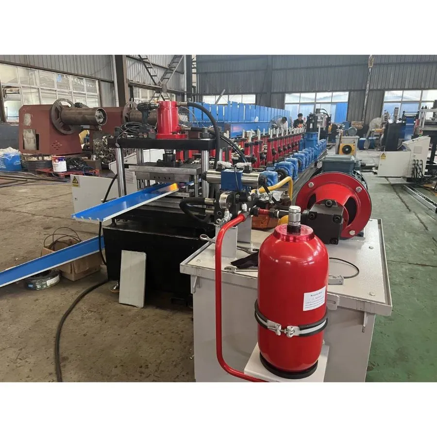 100mm 200mm Width Adjustable Single Sided Solid Back Panel Shelf Roll Forming Machine