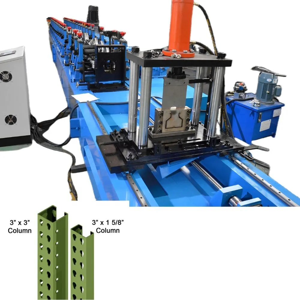 1.5mm-2.5mm Thickness Multiple Size Changeable Teardrop Pallet Rack Column Upright Racking Roll Forming Machine