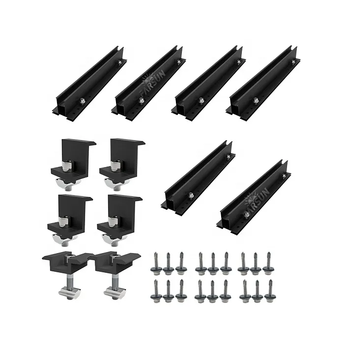 FarSun Easy Installation Pre-Assembled Aluminum Accessories Mini Rail Sets Roof Mounting+0-45°+AL6005-T5&SUS410