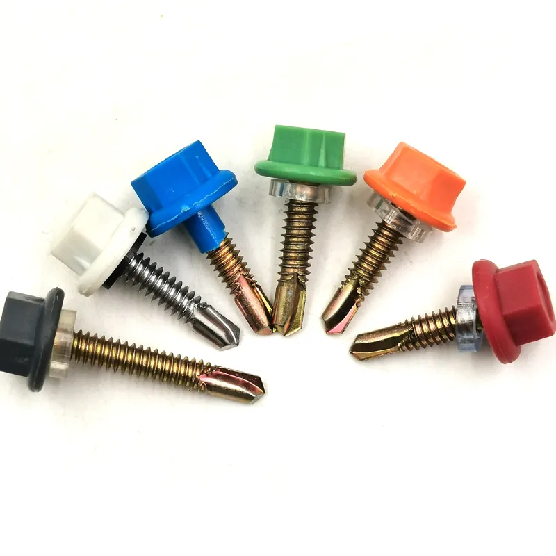 Nylon Plastic Rust-proof Hex Washer Head Self Drilling Screw Self-Drilling Screws+9.5mm-127mm+#4