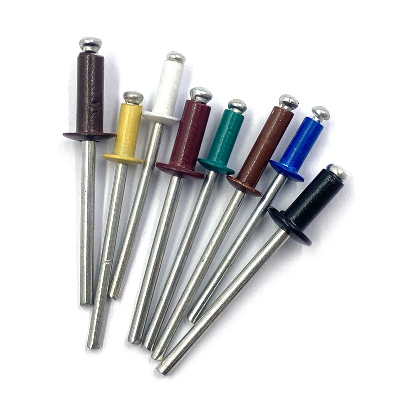 High Quality Pop Blind Aluminum Rivets Factory Supply Painted in Various Colors