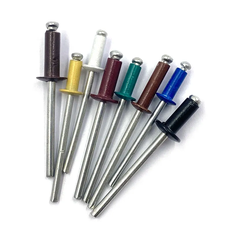 High Quality Pop Blind Aluminum Rivets Factory Supply Painted in Various Colors Round Head Solid Rivets 1 mm - 8 mm+6-40mm+3.2mm