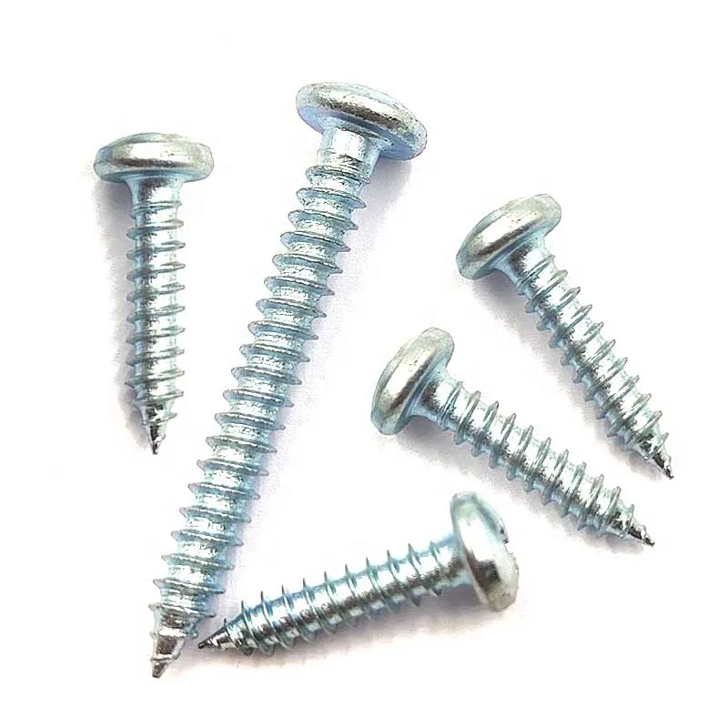 High Quality Carbon Steel Self Tapping Pan Head Screw Zinc Plated Cross Drive Inch Measurement System