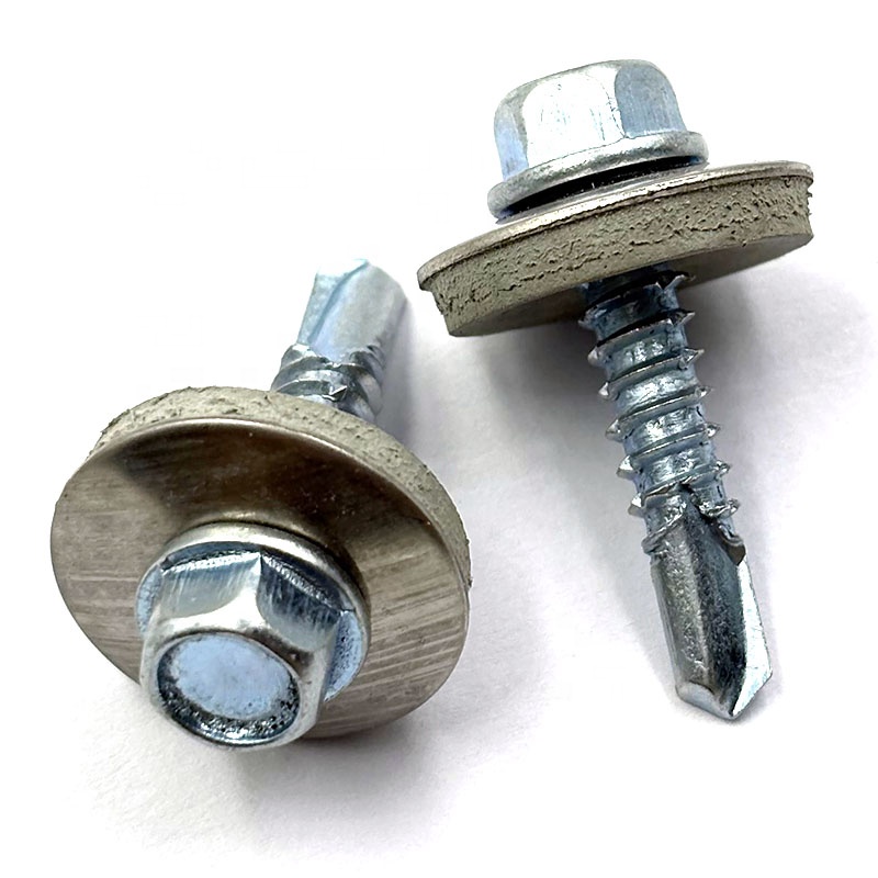 Bi-metal Hex Head Screws Hexagon Flange Drill Bimetal Screw with EPDM Washer UAE Market