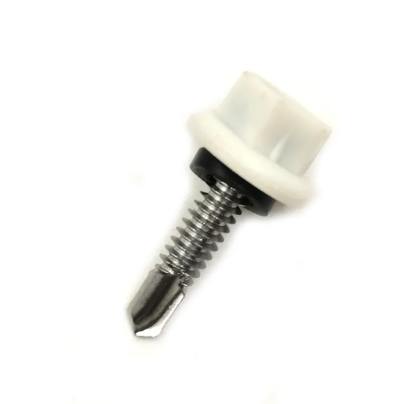 Hex Head White Self Drilling Screw with Rubber Washer for Wood Self-Drilling Screws+12mm+M3.5