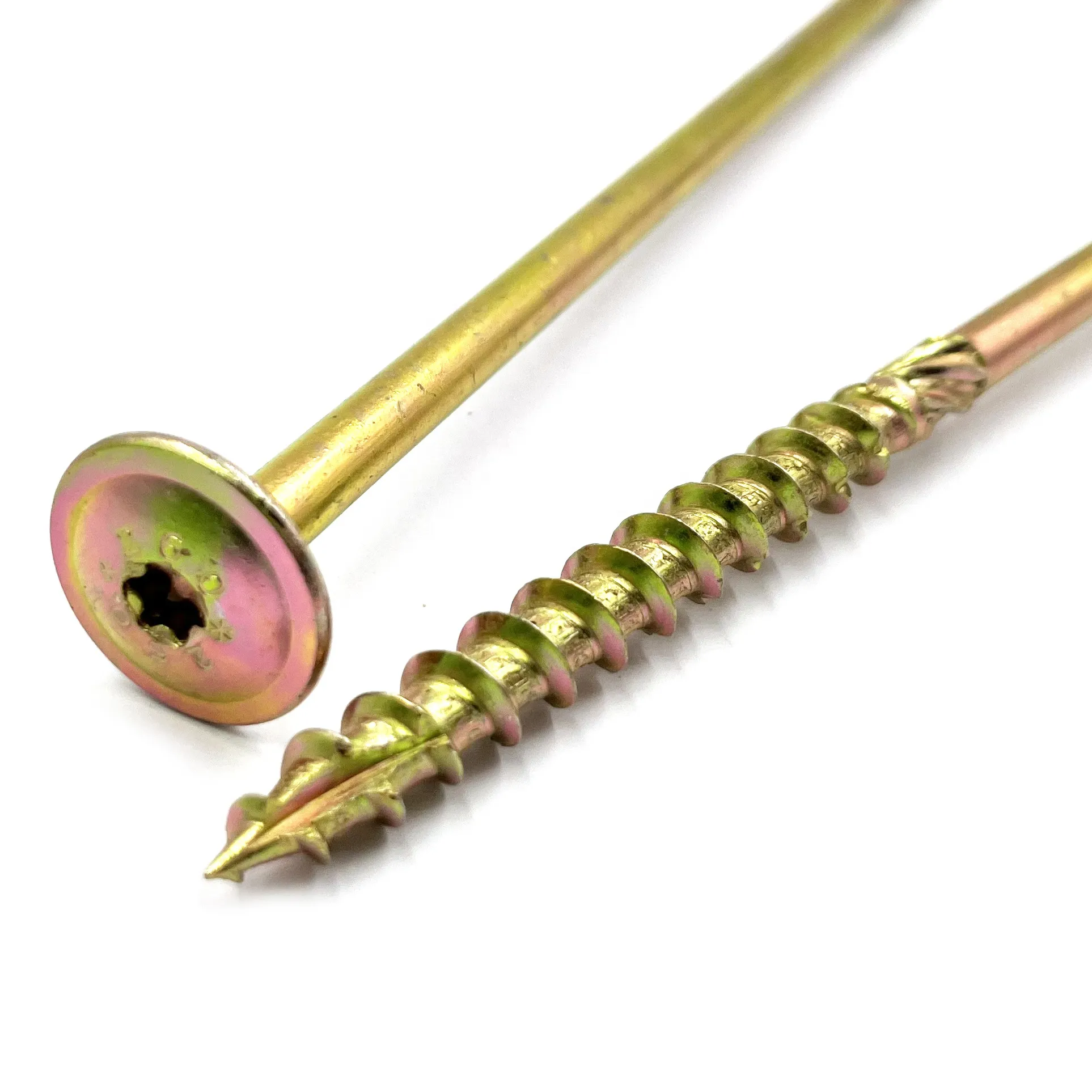 Hardened Flat Wafer Hex Head Torx Drive Structural Decking Wood Screw with #17 Point Timber