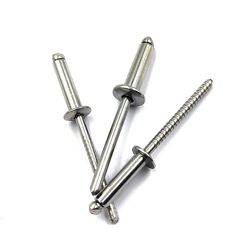 High Precision Stainless Steel Blind Rivets Are Large Quantity and Favorable Price. 4mm+12mm+Pan Head Semi-Tubular Rivets
