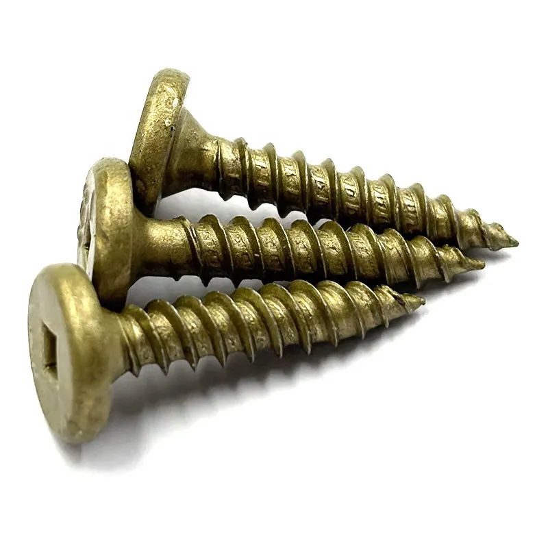 Ruspert Self Tapping Screws Pancake Head Steel C1022 Square Drive with Surface Finish Inch Measurement System