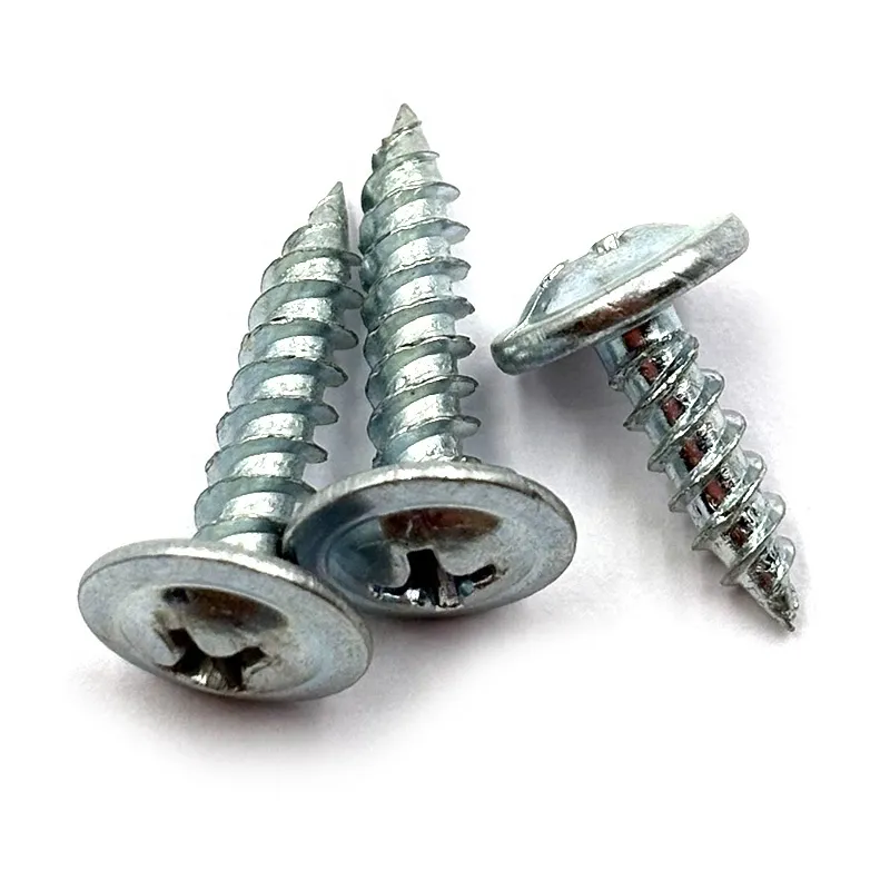 High Quality Carbon Steel Fine Coarse Thread Wafer Head Self Tapping Screws with Sharp Point Wholesale Tapping Screws+13-75MM+M3.5