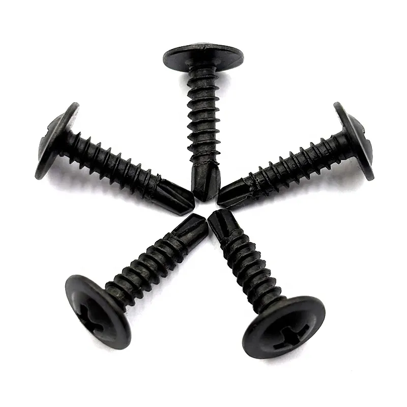 Black Phosphate Wafer Head Self Tapping Screws with EPDM Washer for Metal Roofing
