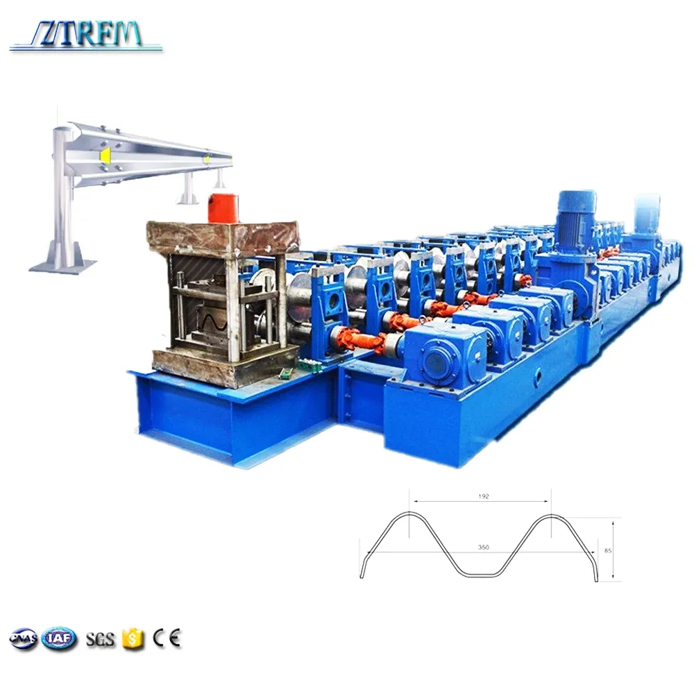 ZTRFM Full Automatic Traffic Barrier Steel W Beam High Speed Highway Guardrail Roll Forming Machine zt-006+15kw