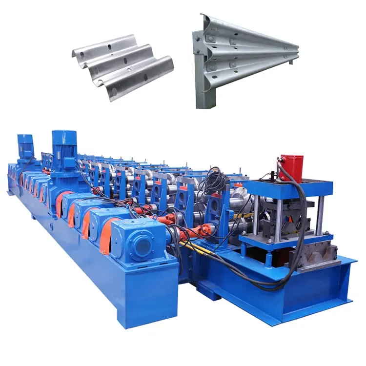 Highway Guard Rail Two Wave or W Beam Cold Rolled Forming Machine