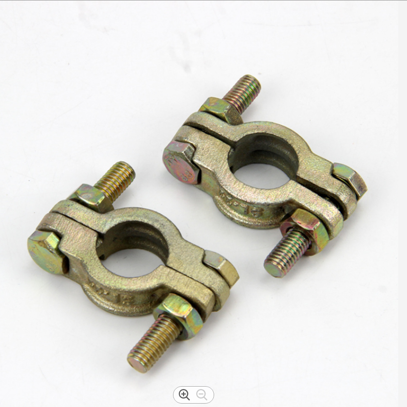 Double Bolt Clamps for 50mm 30mm 14mm & 10mm Pipes Malleable Iron Hose Clamp Steel Brass Stainless Steel Bronze Alloy Model Head
