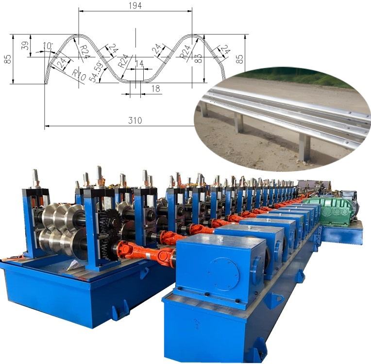 ZTRFM Full Automatic Expressway Guardrail Forming Machine Highway Guardrail Producing Line